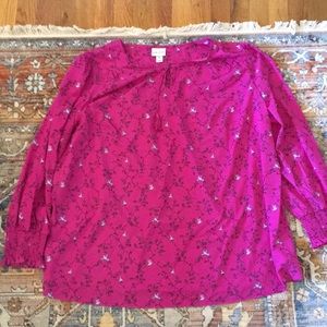Pink Tunic with Bird Print